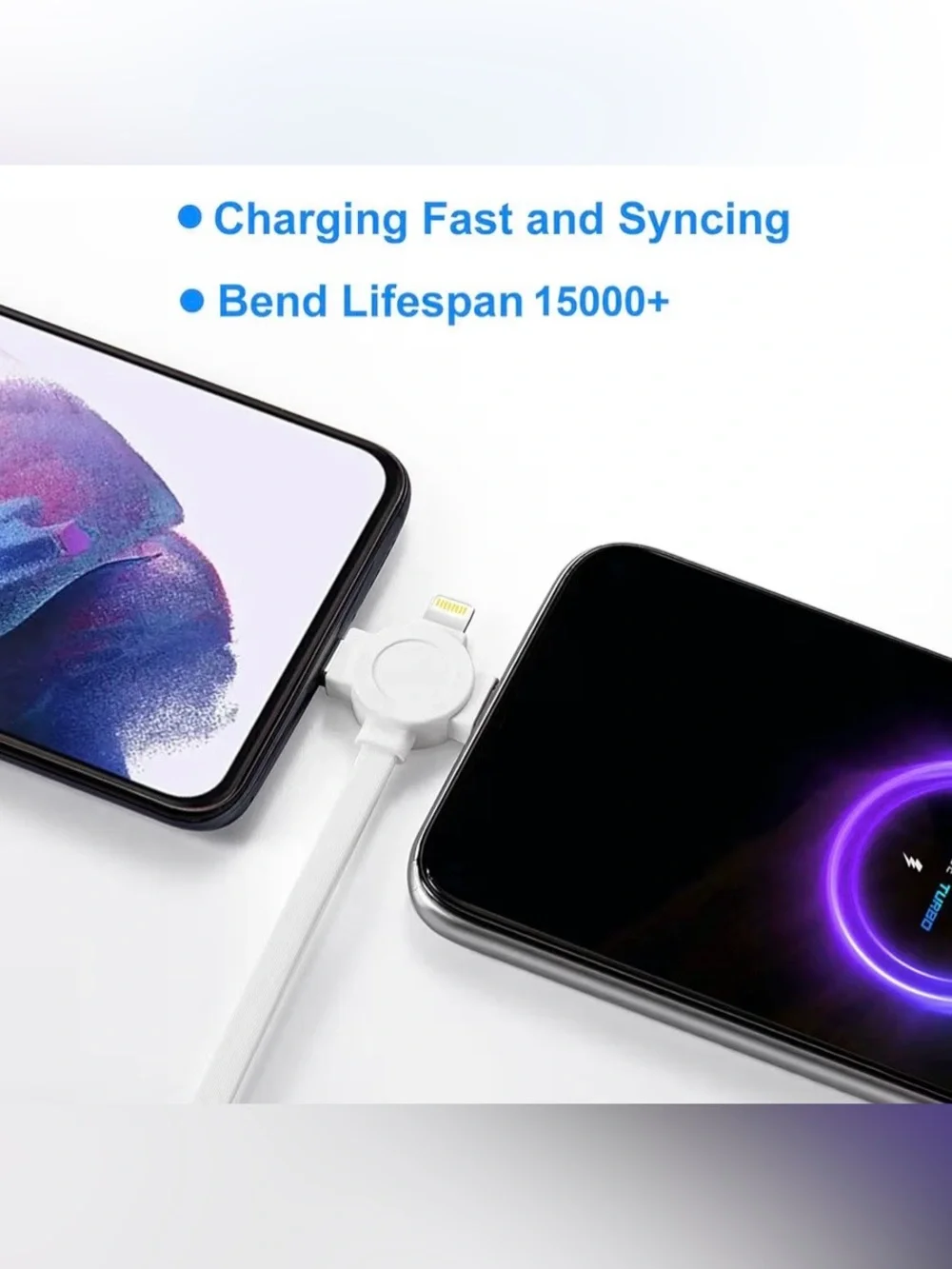 2Pack 3 in 1 Retractable Multi Charging Cable